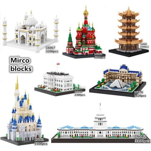 Balody World Famous Architecture Diamond Building Blocks Toy Castle Taj Mahal Tower Triumphal Arch Temple of Heaven