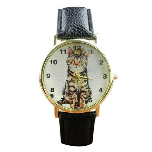 Montre femme Lovely Cats Arabic Numerals Dial Faux Leather Band Analog Quartz Wrist Watch zegarek damski Ladies Dress Watches Gi