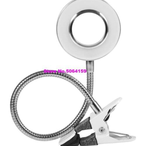 Creative 2 in 1 Clip Table Lamp Design USB Adjustable Cold White Desk Light for Eyebrow Tattoo Nail Art Beauty Makeup Accessory