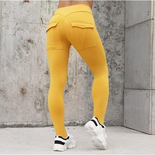 SALSPOR Pocket Push Up Workout Leggings Women Sexy High Waist Overalls Fitness Leggings Female Elastic Slim Bodybuilding Legging