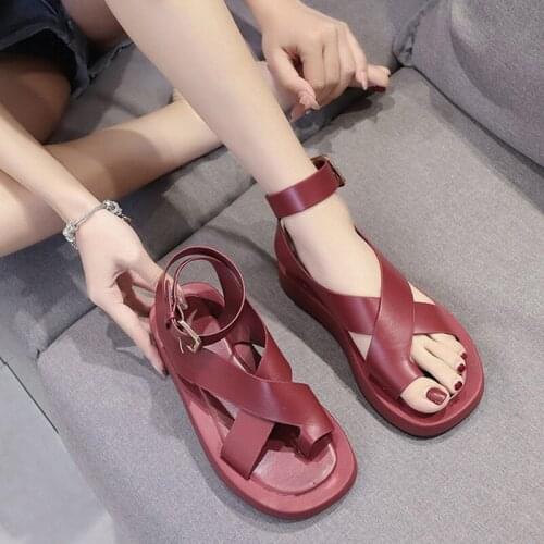 Summer Shoes Women Beach Sandals Fashion Flats Shoes 2020 New Solid Color Sandal Non-slip Flat Sandals