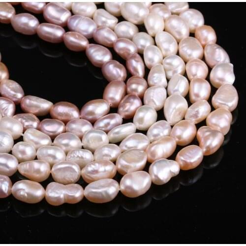 Natural Freshwater Pearl Irregular White / Pink / Purple For Making Necklaces Bracelets And Earrings 6-7mm