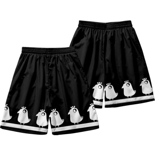 New Trendy Brand Fashion Trend Personality Shorts Mountain Series Crane Pattern Creative Printing Leisure Vacation Beach Pants