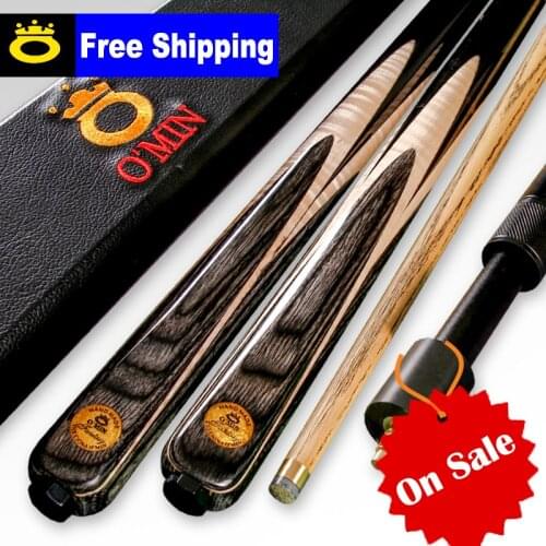 Original O'Min Dream Series One Piece 3/4 Split Snooker Cue 9.8-10mm Tip Professional Ash wood Shaft with Scalable Extension