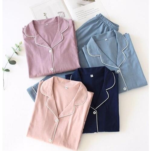 100% Cotton Pajamas for Women Long Sleeves Pijama Winter Sleepwear Set Ladies s Nightwear pyjamas Homewear