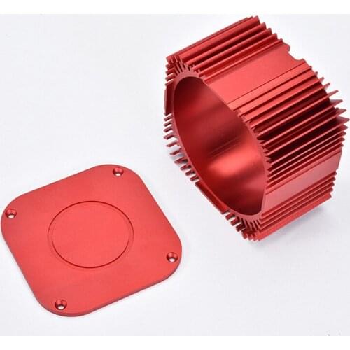 Full Aluminum Alloy Transformer Cover Shield cover for amp DIY red color 140X140X83MM