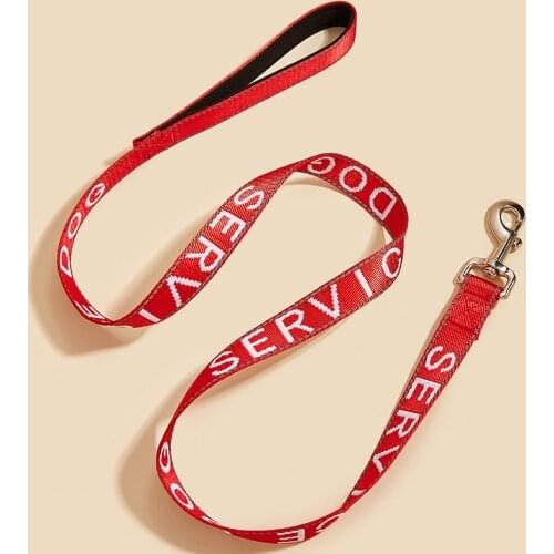 Service Dog Leash Wrap Emotional Support animal leash and Reflective Lettering Supplies or Accessories for Service Dog Vest
