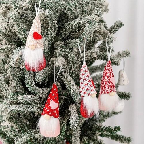 Valentines Day Christmas Doll Small Pendant Faceless Doll Mrs. Rudos Holiday decoration Decoration Gifts for Children Lovers