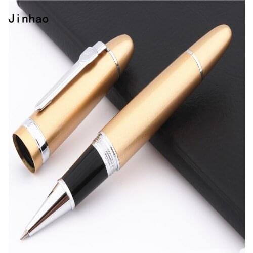Jinhao 159 Champagne gold Business office Medium Nib Rollerball Pen New School student stationery Supplies