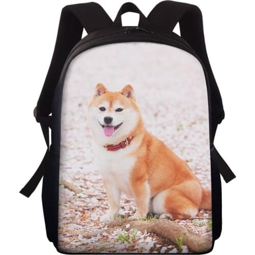 Customize Student knapsack New Cute Dog Print School Bags For Girls Boys Women Backpack 15 Inch Book Bag Fashion Mochila Escolar