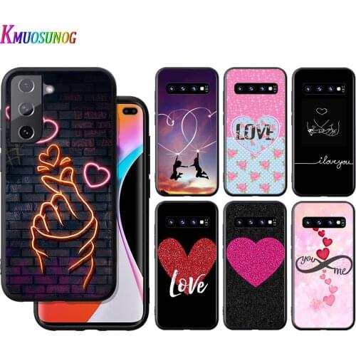 Silicone Cover Pink Love Fashion For Samsung Galaxy S21 S20 FE Ultra S10 S10e Lite S9 S8 S7 Edge Plus Phone Case