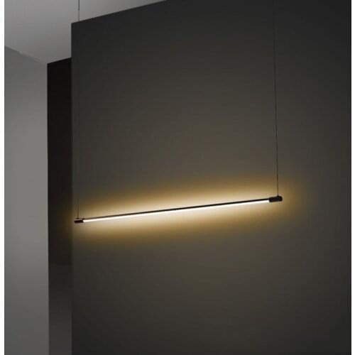 Modern Minimalist Strip Line Pendant Lights Led Hanging Lamps Lighting Fixture Lamp Living Room Decor Chandeliers Hanging Lights