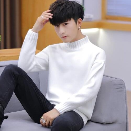 Brand Clothing 2020 Sweater New Korean Fashion Casual Knitting Autumn Spring Turtleneck Hip Hop Homme Sweaters Dropshipping Tops