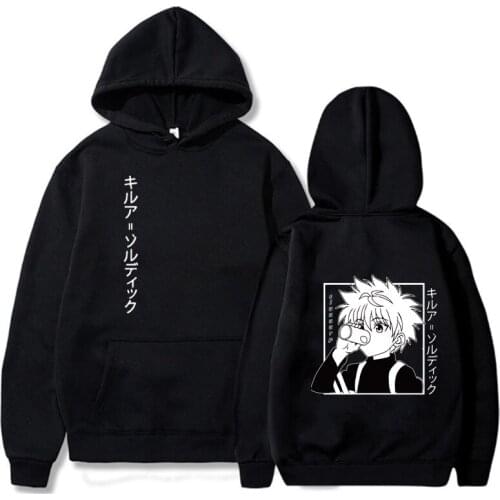 Kawaii Hunter X Hunter Hoodies Men Women Long Sleeve Sweatshirt Killua Zoldyck Anime Manga Hoodies Bluzy Tops Clothes