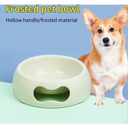 Pet Supplies Round Single Bowl Large Non-Slip Feed Food Water Feeder Plastic Dog Cat Smooth Storage Matte High Feet Big