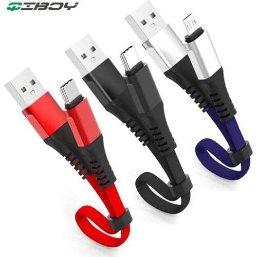 Type-C USB Charge Data Cable For Samsung A50 Huawei p30 Fast Charging Cables Mobile Phone Charger Micro USB Mini Short Cord 30cm
