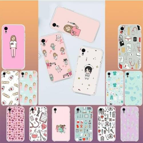 Yinuoda Cartoon medicine doctor nurse Phone Case For iPhone X XS MAX 11 12 pro max 6 6s 7 7plus 8 8Plus 5 5S XR se 2020 case