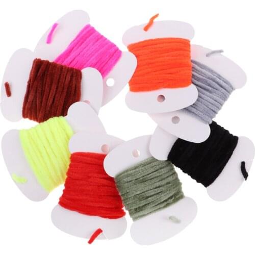 1 Card 2m Cotton Thread Fishing Flies Tying Body Material Fly Tying For Worms Fly Fishing Tackles
