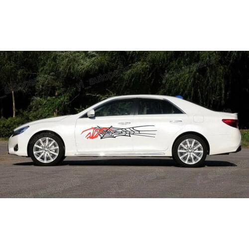 1 Set 59"X 10.8" Car Truck Body Side Vinyl Graphic Sticker Stripe Decal Spider