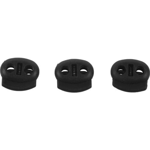 10 Pieces Of Plastic, 8.5 X 6.5 Mm, Rope Cord Stopper Ends Plug Snap Hook Black