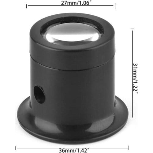 10X Monocular Glass Magnifier Watch Jewelry Repair Tools Loupe Lens Black