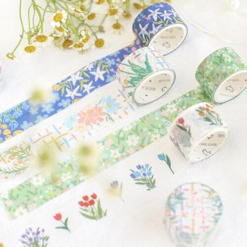 12PCS/lot flowers in the wild series sticker DIY sticker paper decorative tape paper masking washi tape