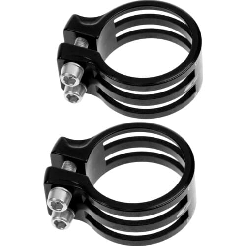 2x Bicycle Seatpost Clamp for 30.9/31.6mm Seatpost Carbon Bike Parts Black