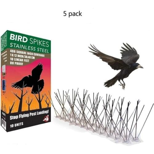 50CM Eco-friendly Stainless Steel Bird Spikes For Pigeons And Other Small Birds Fence Security Control Deterrent Kit