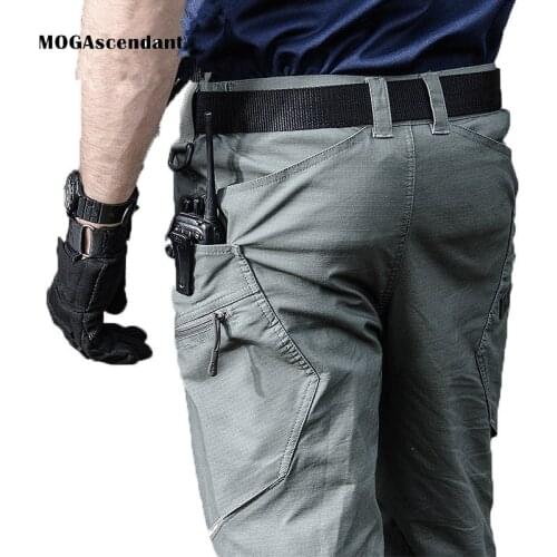 Mens Military Tactical Cargo Pants Special Force Army Combat Pants Male SWAT Waterproof Large Multi Pocket Long Trousers S-2XL