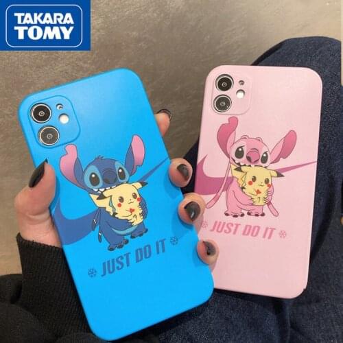 TAKARA TOMY Pokemon Pokemon Case Cover for IPhone 6S/7/8P/X/XR/XS/XSMAX/11/12Pro/12min Phone Couple Case Cover
