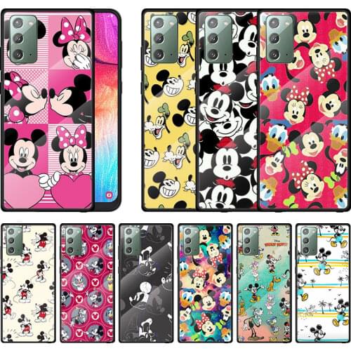 Cartoon Mickey Mouse Collection For Samsung Note 20 10 9 8 Ultra Lite Plus A70 A50 A40 A30 A20 A10 Tempered Glass Phone Case