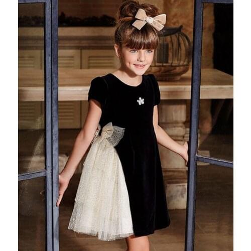 Bealaholly New Luxury Childrens Wear Noble Black Swan Champagne Princess Dress Baby Girls Party Dress