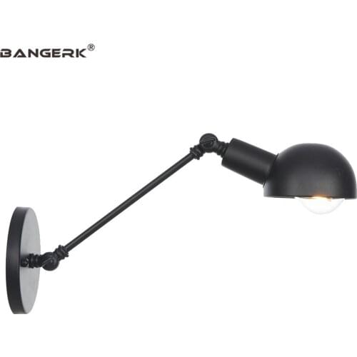 Industrial Wind Adjust Bedside Wall Lamp Long Arm LED Wall Light Vintage Loft Iron Wall Lights Home Decor Lighting Luminaire