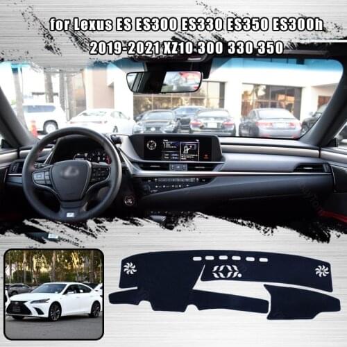 For Lexus ES ES300 ES330 ES350 ES300h 2019-2021 XZ10 300 330 350 Console Dashboard Suede Mat Protector Sunshield Cover