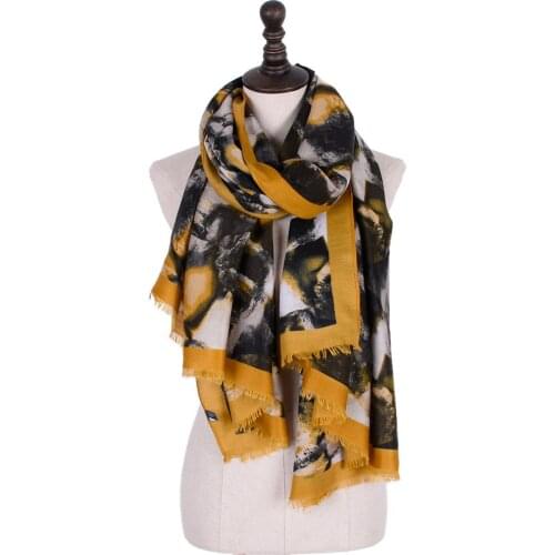 Autumn and Winter Ladies Need New Warm Scarf. Foreign Trade Goose Soft Stone Print Soft Tassel Shawl. Available In All Seasons