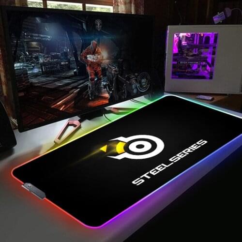 Steelseries RGB Mat Mouse Pads LED Light Mousepad Gaming Computer Desk Anime Mouse Pad 900x400 Pc Gamer Mause Ped Mice Keyboards