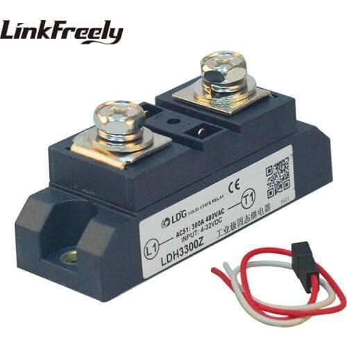 LDH Electrical High Power 1 Phase Solid State Relay Controller Board LED SSR DC to AC 200A 300A 400A Input 4-32VDC Output 480VAC