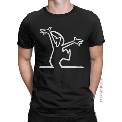 La Linea Laugh T-Shirts For Men Funny 100% Cotton Tee Shirt Round Neck Classic Short Sleeve T Shirts Plus Size Clothing