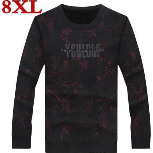 New plus size 8XL 7XL 6XL Sweater Man Pure Cashmere Knitted Winter Warm Pullovers Round neck Long Sleeve Standard Sweaters Male