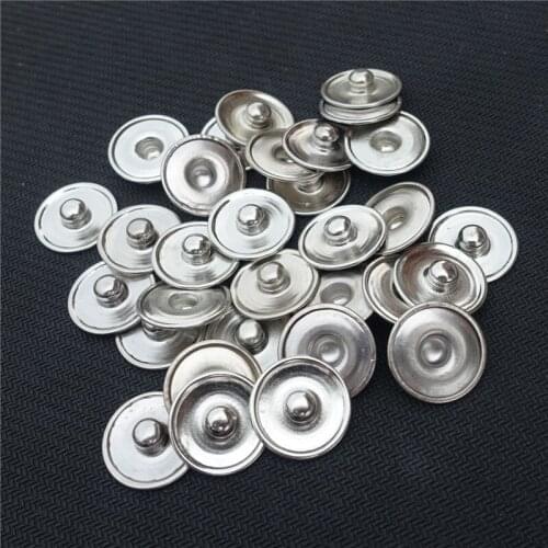 1000PCs 18mm Snap Buttons Bases Flat For 18-20mm Cabochon DIY Blank Sets Copper Materials Wholesale Jewelry Findings
