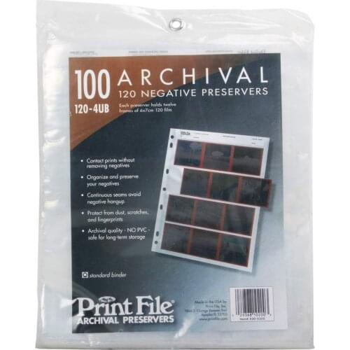 100pcs Print File 6x7 120 Format Film Negatives Pages Sleeves for Archival Preservers