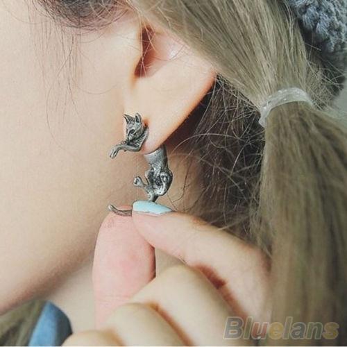 1 Pc Men Women Earrings Fashion Long Tail Small Fox Puncture Girls Boys Stud Earrings Modern brincos pendientes серьги женские