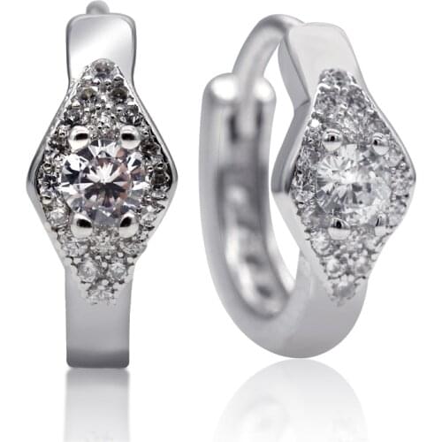 925 Sterling Silver Hoop Earrings For Women With Dazzling CZ Exquisite Wedding Earrings Original Jewelry Gift Fine Jewelry