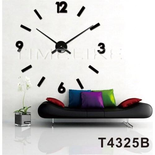 Modern 3D Wall Clock Big Size DIY Quartz Large Clock Hands Wall Stickers Living Room Decoration Art Watch