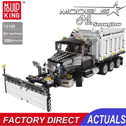 Building Blocks Snowplow For Car Engineering Offroad Truck Model Toy Assembly Mould King Block High Tech Christmas Gifts