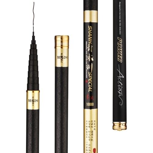 8/9/10/11/12/13m Fishing Pole Super Hard Fishing Rod Carbon Fiber Power Hand Stick Short Section Taiwan Fishing Canne De Pesca