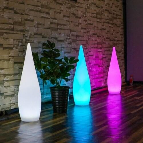 LED luminescent large water drop lamp colorful charging living room outdoor floor lamp celebrity hotel decorative lights