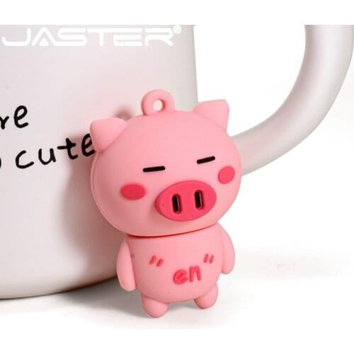 JASTER Cute pink pig USB flash drive pendrive USB stick 4GB 8GB 16GB 32GB 64GB 128GB memory U disk zodiac tiger gifts U pendrive