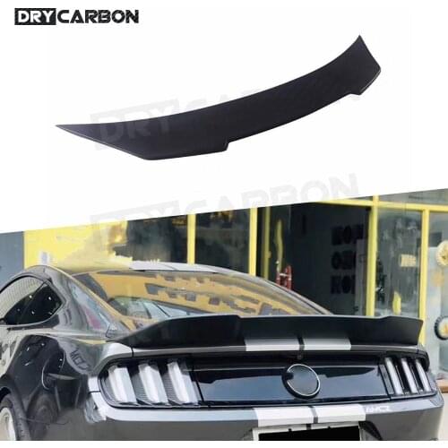 High Quality Carbon Fiber Rear Trunk Spoiler Boot Lip Wing Bumper FRP for Ford Mustang Coupe 2015-2020 FRP Car Styling
