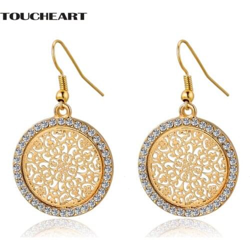 TOUCHEART Silver color Crystal Dangle Earrings For Women Fashion Jewelry Ladies Drop Earring Original Party Jewelry SER140389
